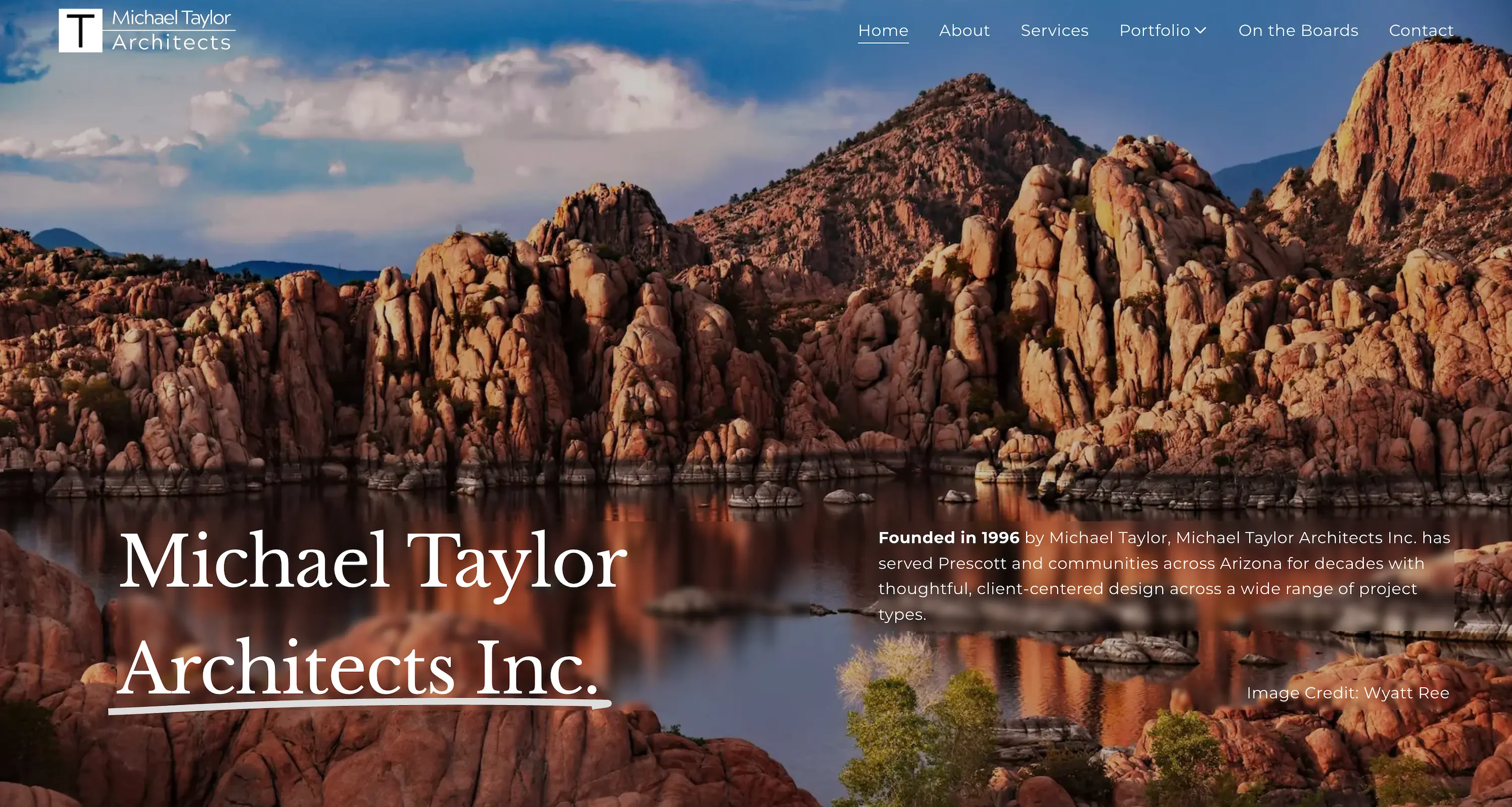 Michael Taylor Architects Inc. website screenshot
